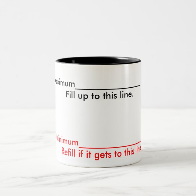 Maximum und Minimum Zweifarbige Tasse (Mittel)