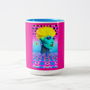 Maxine Headroom Zweifarbige Tasse