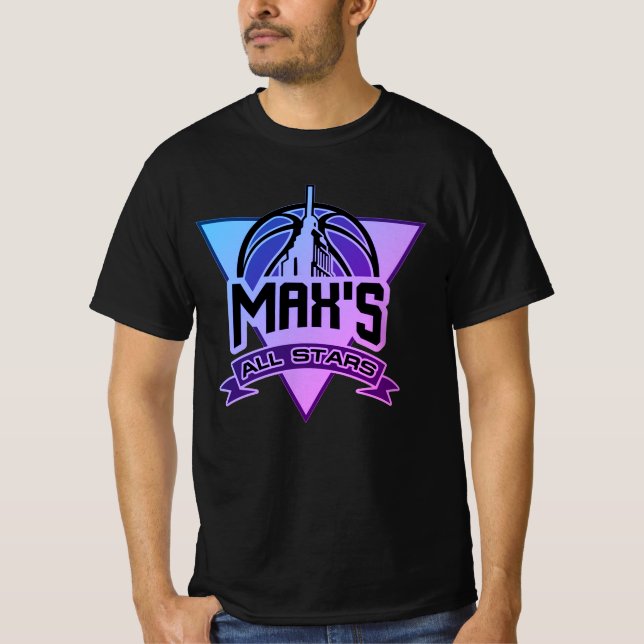 Max's All Stars Mitternacht neue Logos T - Shirt (Vorderseite)