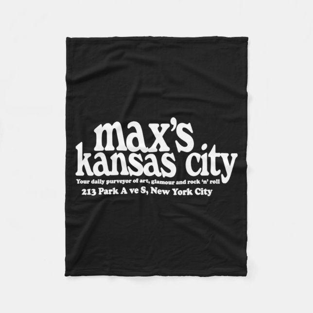 Maxs Kansas City Nyc  Fleecedecke (Vorderseite)