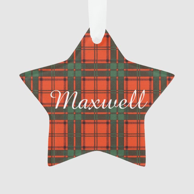 Maxwell Clan Kariert Scottish tartan Ornament (Vorderseite)
