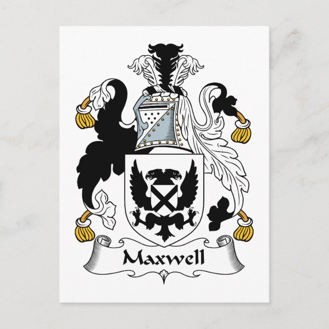 Maxwell Familienwappen Postkarte (Vorderseite)