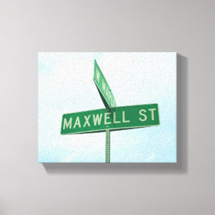 Maxwell Green Street Sign Boys Name Wall Art Leinwanddruck