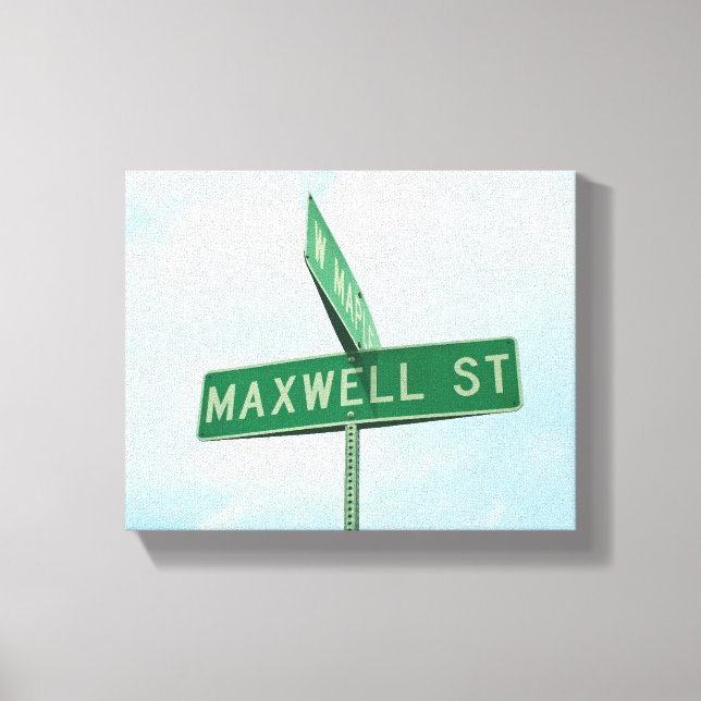 Maxwell Green Street Sign Boys Name Wall Art Leinwanddruck (Vorderseite)