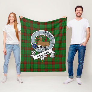 Maxwell Junting Clan Abzeichen Tartan Kariert Fleecedecke