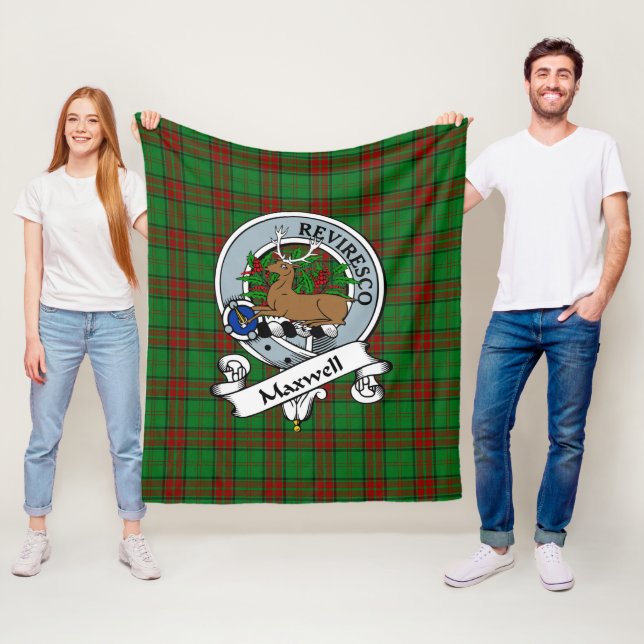 Maxwell Junting Clan Abzeichen Tartan Kariert Fleecedecke (Beispiel)