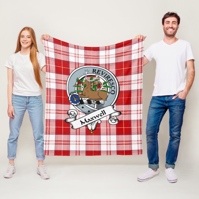 Maxwell Kariert Clan Abzeichen Tartan Kariert Fleecedecke (Beispiel)