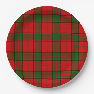 Maxwell Tartan Rot kariert Pappteller