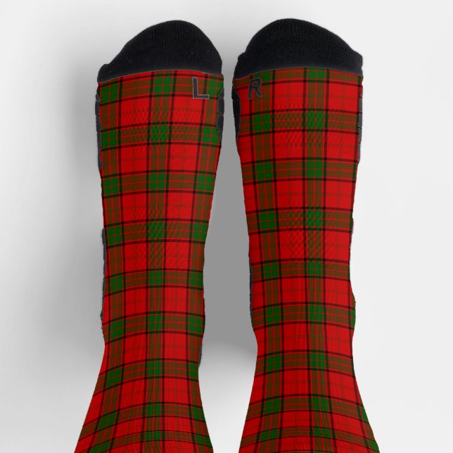 Maxwell Tartan Rot kariert Socken (Oben)