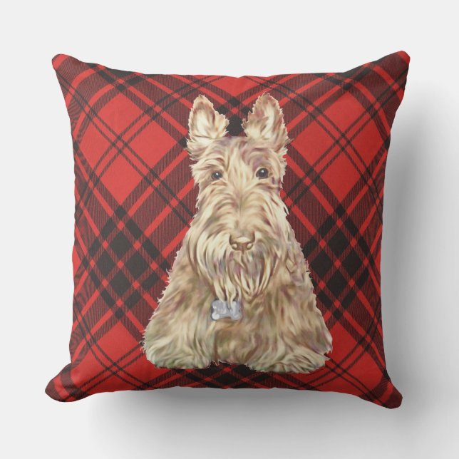 Maxwell Tartan Scottie Kissen (Vorderseite)