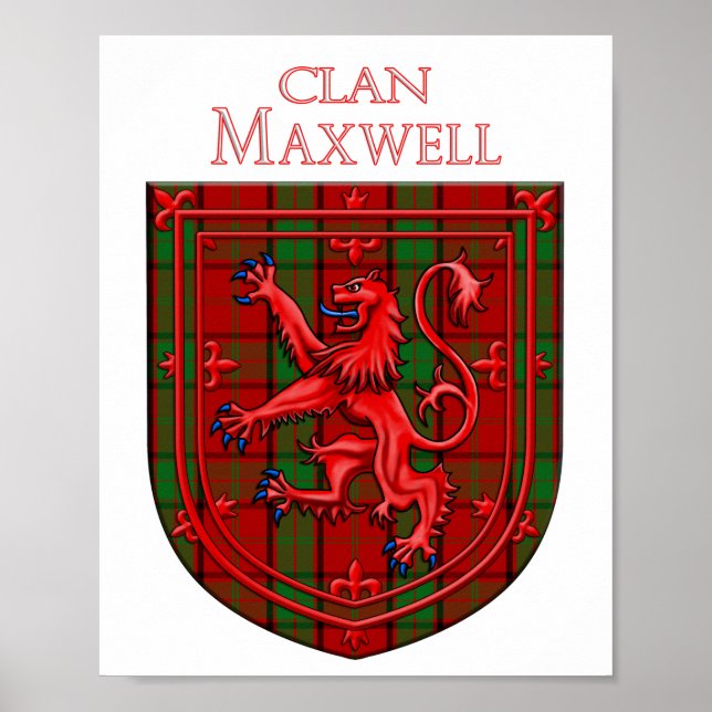 Maxwell Tartan Scottish Kariert Lion Rampant Poster (Vorne)