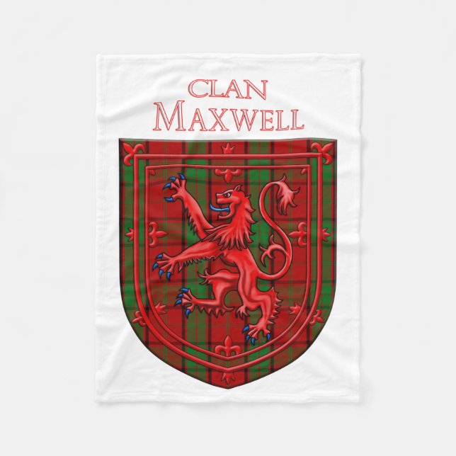 Maxwell Tartan Scottish Plaid Lion Rampant Fleecedecke (Vorderseite)