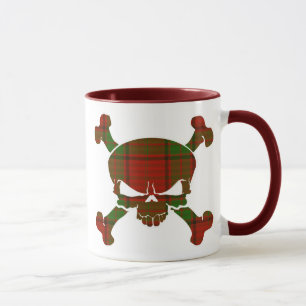 Maxwell Tartan Skull No Banner Tasse
