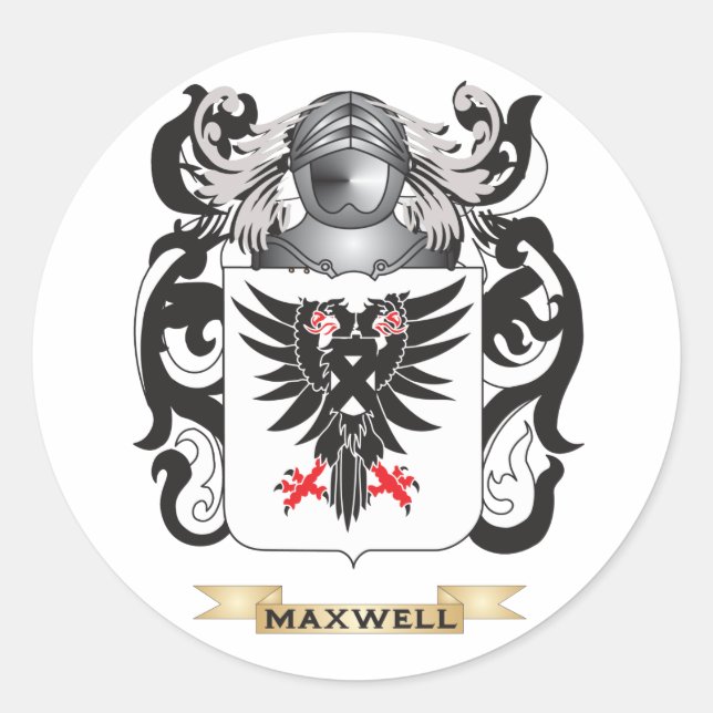 Maxwell-Wappen (Familienwappen) Runder Aufkleber (Vorderseite)