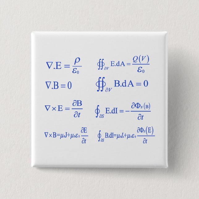 Maxwellphysikgleichung Button (Vorderseite)