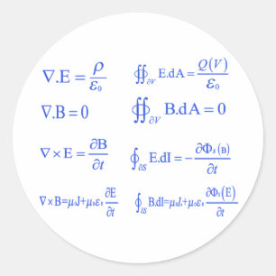 Maxwellphysikgleichung Runder Aufkleber