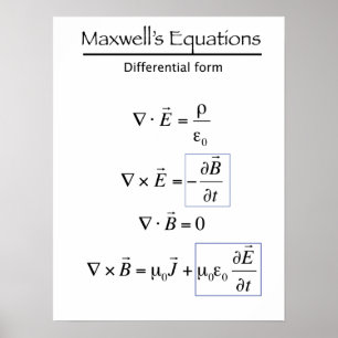 Maxwells Equations - Differenzialform Poster