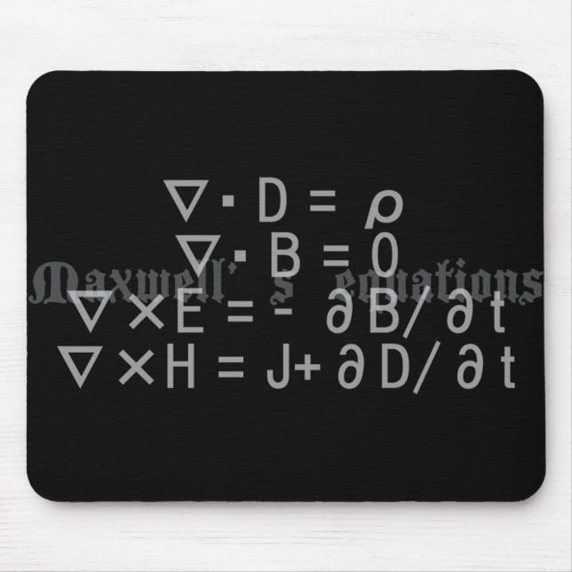 Maxwell's_Equations Mousepad (Vorne)