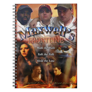 Maxwells Frontline Poster auf einem handlichen Notizblock