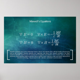 Maxwells Gleichungen - Math Poster
