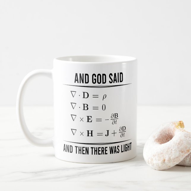 Maxwells Gleichungen Maxwell Maxwell Maxwells Math Kaffeetasse (Mit Donut)
