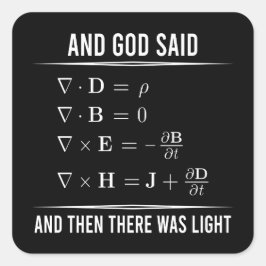 Maxwells Gleichungen Maxwell Maxwell Maxwells Math Quadratischer Aufkleber