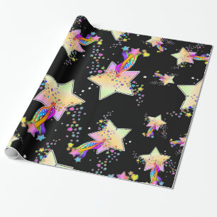 Maxxed Pop Art Star Lampen Geschenkpapier