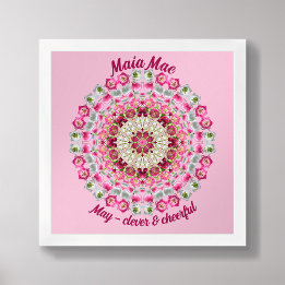May Birth Blume Personalisiert Quote Kinder Kinder Poster