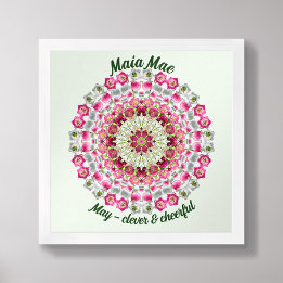 May Birth Blume Personalisiert Quote Kinder Kinder Poster