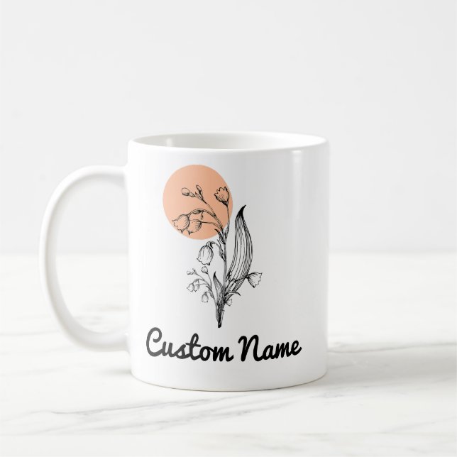 May Birth Month Blume Lily of the Valley Geburtsta Kaffeetasse (Links)