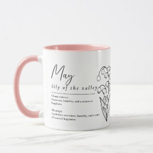 May Birth Month Blume Lily of the Valley Minimal Tasse