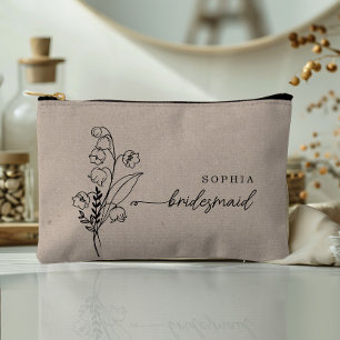 May Birth Month Blume Personalisiert Bridesmaid Zubehörtasche