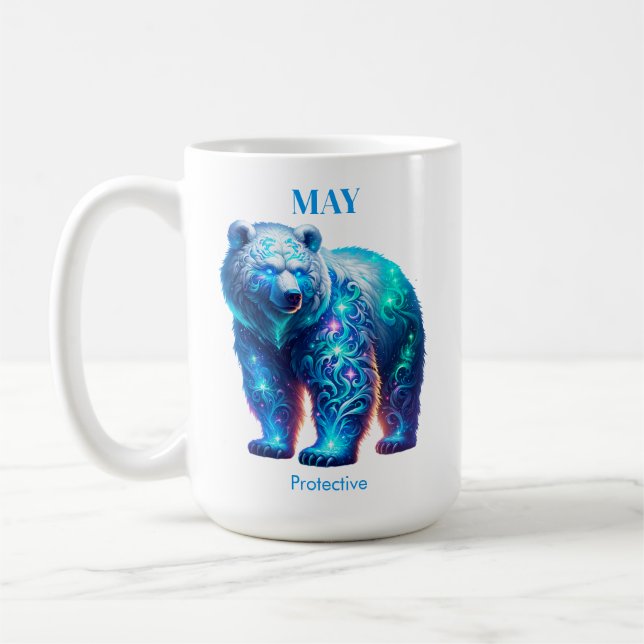 May Birth Month Spirit Animal Bear Kaffeetasse (Links)