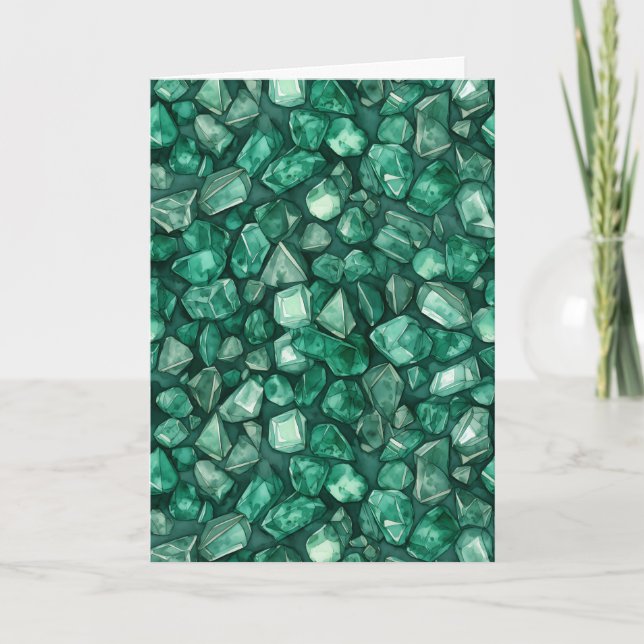 May Birthstone Emerald Birthday Card Karte (Vorderseite)