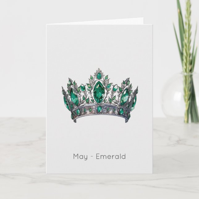 May Birthstone Emerald Birthday Card Karte (Vorderseite)
