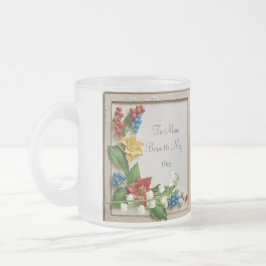 May blüht Hawthorn und Lily of the Valley Mattglastasse