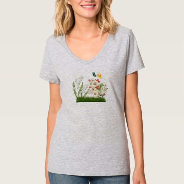 May Blume und Stone T-Shirt (Vorderseite)