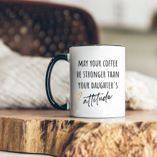 May Coffee Be Stronger Funny Parter Foto Geschenk Zweifarbige Tasse