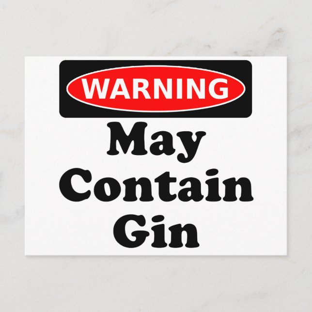 May Contain Gin Postkarte (Vorderseite)