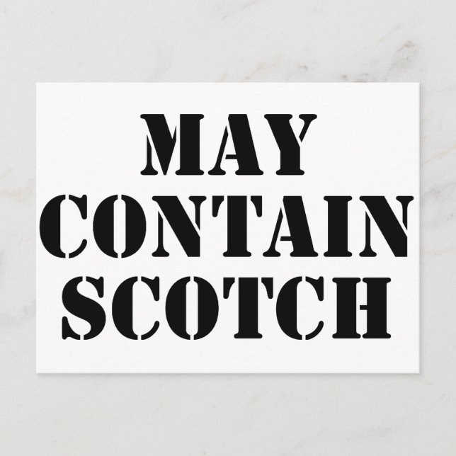 May Contain Scotch Postkarte (Vorderseite)