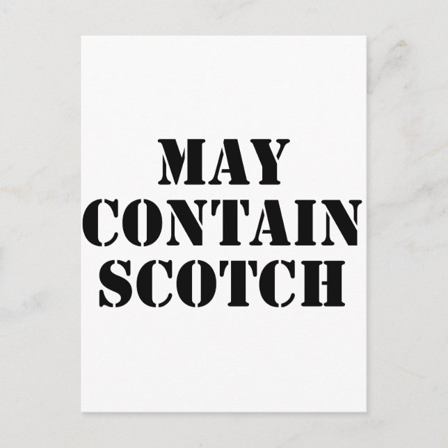 May Contain Scotch Postkarte (Vorderseite)