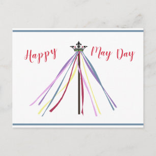 May Day Pole Postkarte