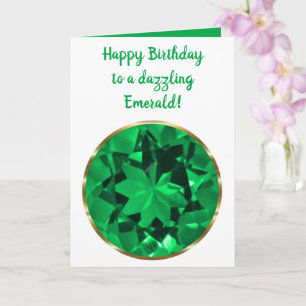 May Emerald Birthstone Geburtstagkarte Karte