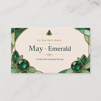 May Emerald Birthstone Shop Card Visitenkarte