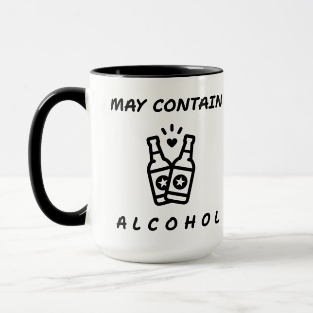 May enthält Alkohol Combo Tasse - Funny (Links)