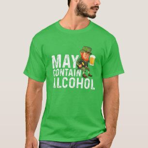 May enthält Alkohol Leprechaun T-Shirt