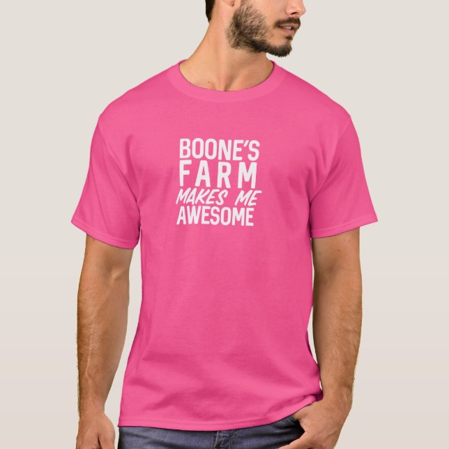 May enthält Boone, Farm Funny Wine Alkohol T-Shirt (Vorderseite)