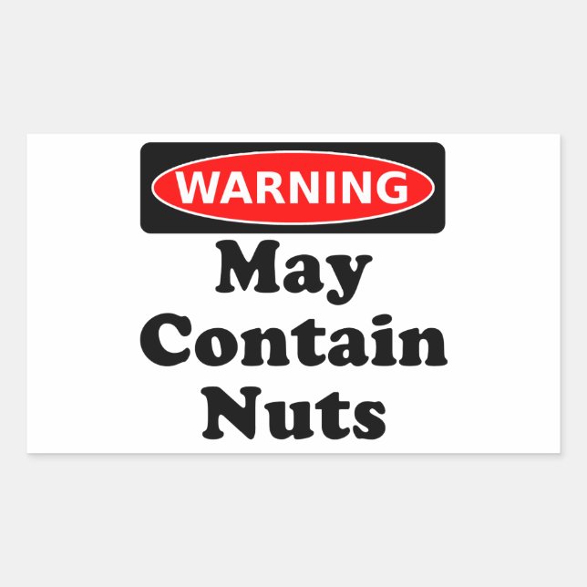 May enthält Nuts Rechteckiger Aufkleber (Vorderseite)