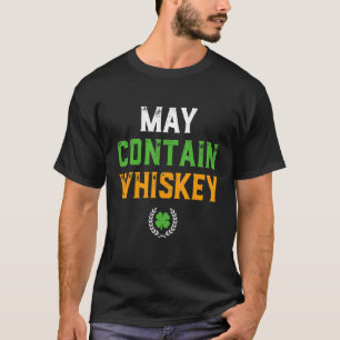 May enthält Whiskey Funny Irish Whiskey Lover Sham T-Shirt