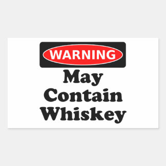 May enthält Whiskey Rechteckiger Aufkleber